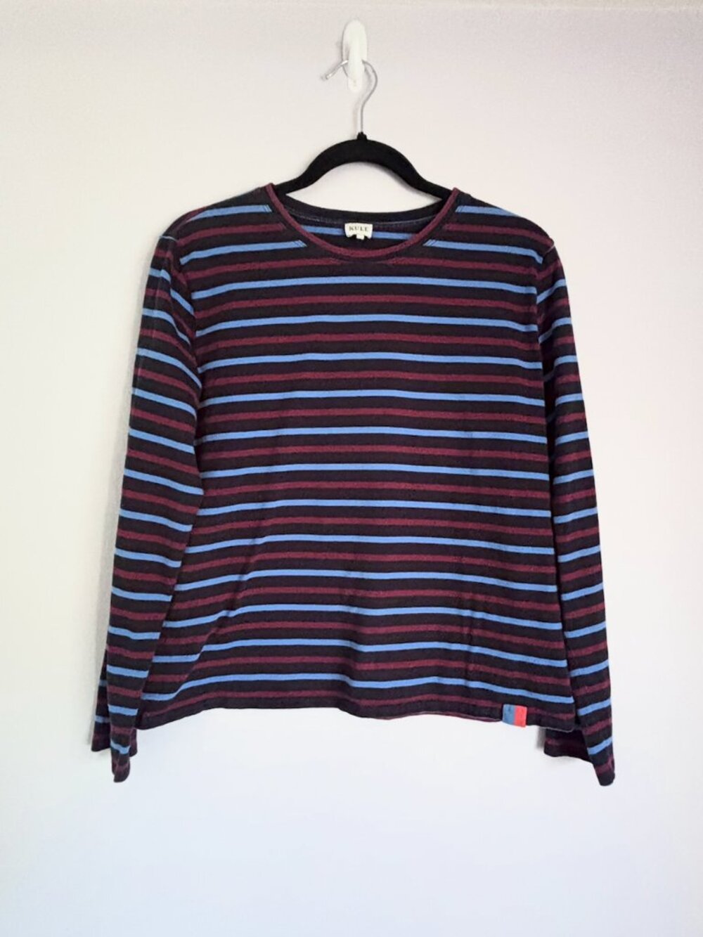 KULE The Boyfriend Striped Long Sleeve Crew Neck T Shirt Sz. M